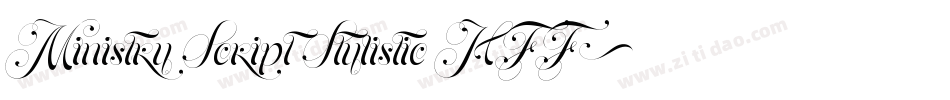 Ministry Script Stylistic HFF字体转换